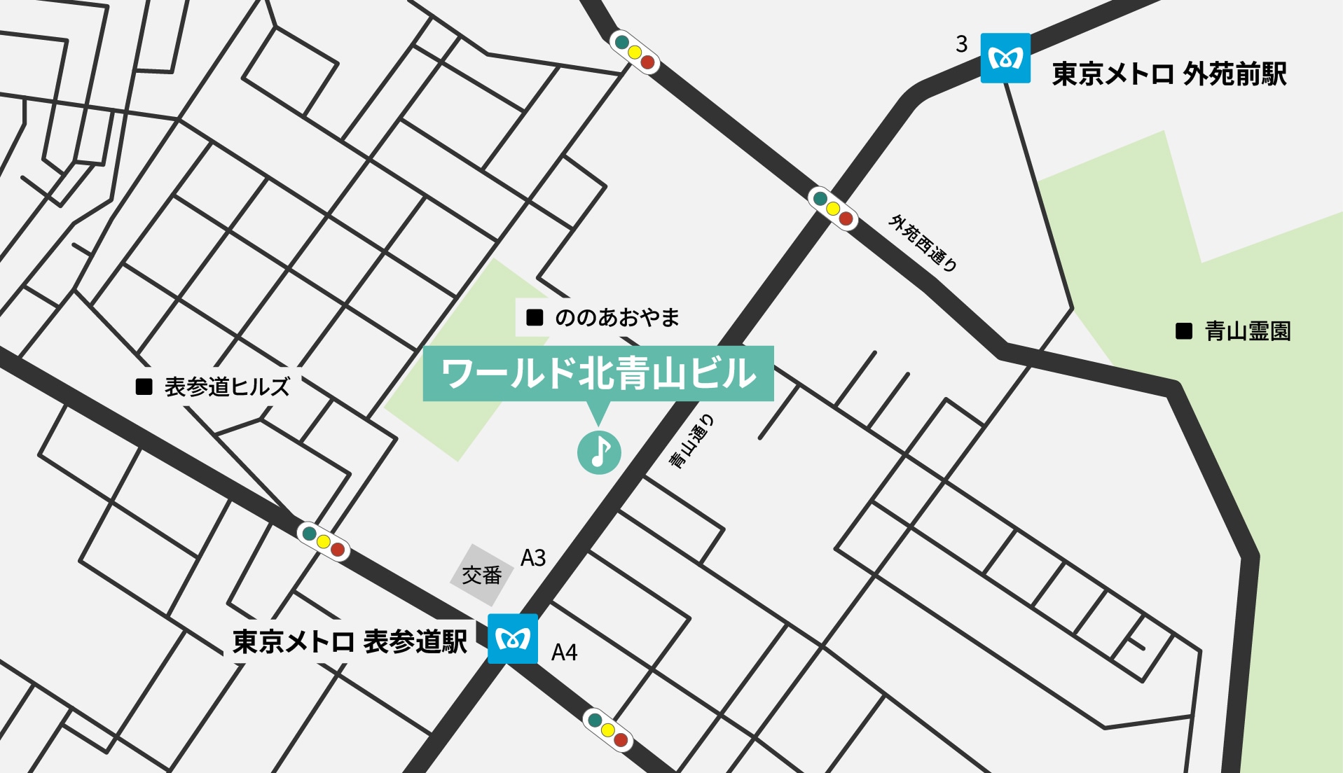 ワールド北青山ビル周辺の地図